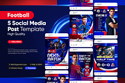 Football Social Media Templates, a Social Media Template by OnurDemircan (Thumbnail 1 of 4)