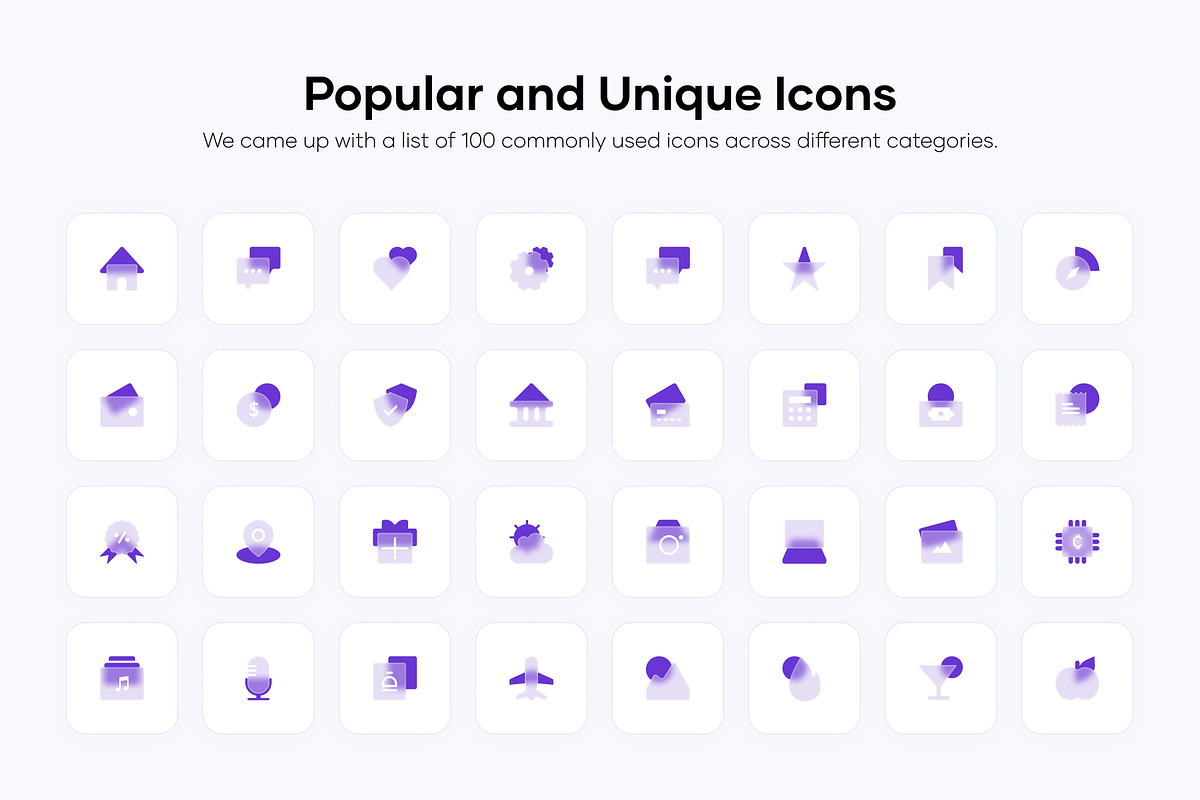Iceland — Frosted Glass Icon Set, a Duotone Icon by Uniko Studio (Photo 5 of 9)