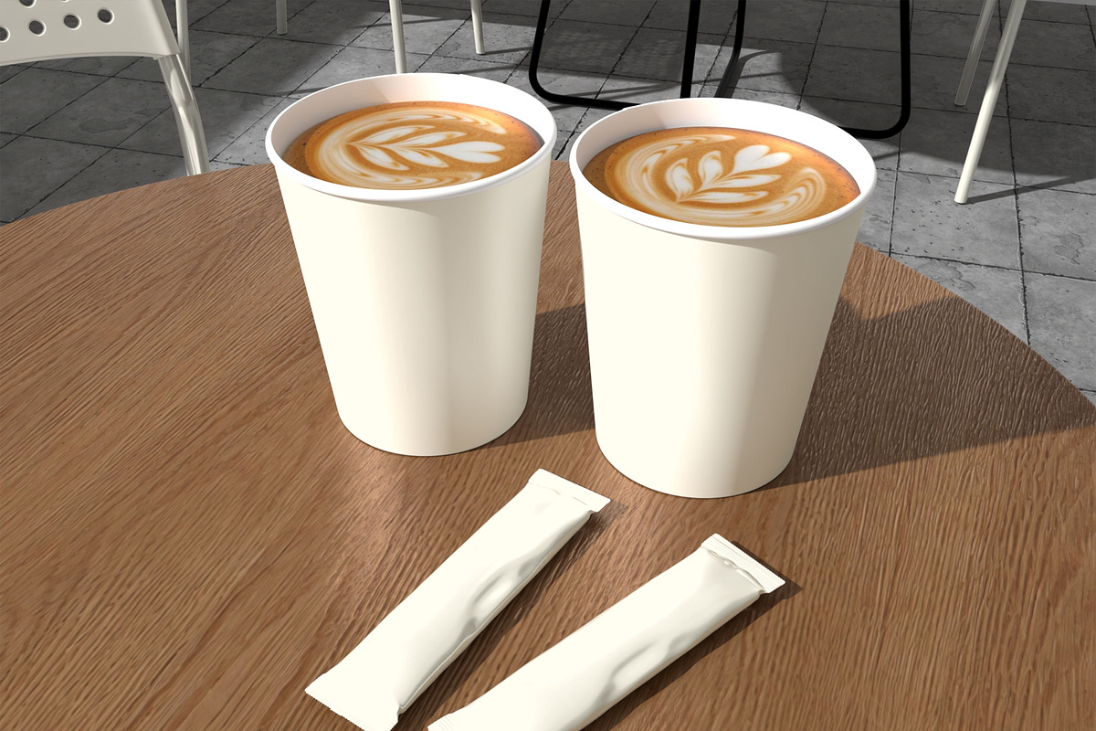Coffee Paper Cup Mockup, a Cups & Container Mockup by Bartama Graphic (Photo 4 of 4)