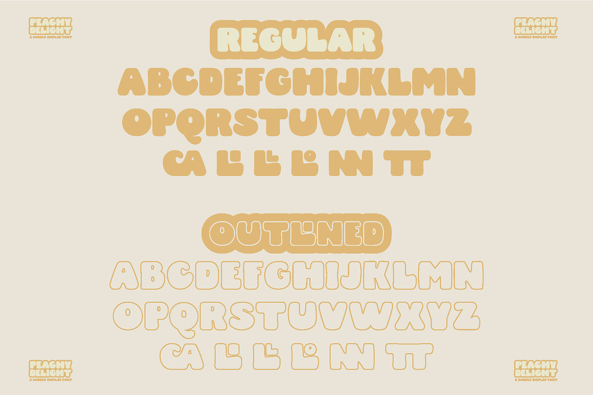 Peachy Delight A Bubbly Font Duo, a Handwritten Font by Prestige Artsy Studio (Photo 9 of 9)