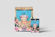 Floral Tea Girl Illustration, a Decorative Illustration by Chloe's Illustrations (Thumbnail 6 of 10)