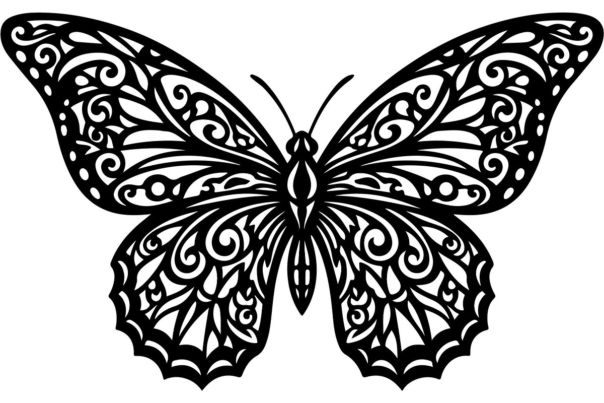 Elegant Butterfly Silhouette, an Object Graphic by Designer_Momina (Photo 11 of 20)