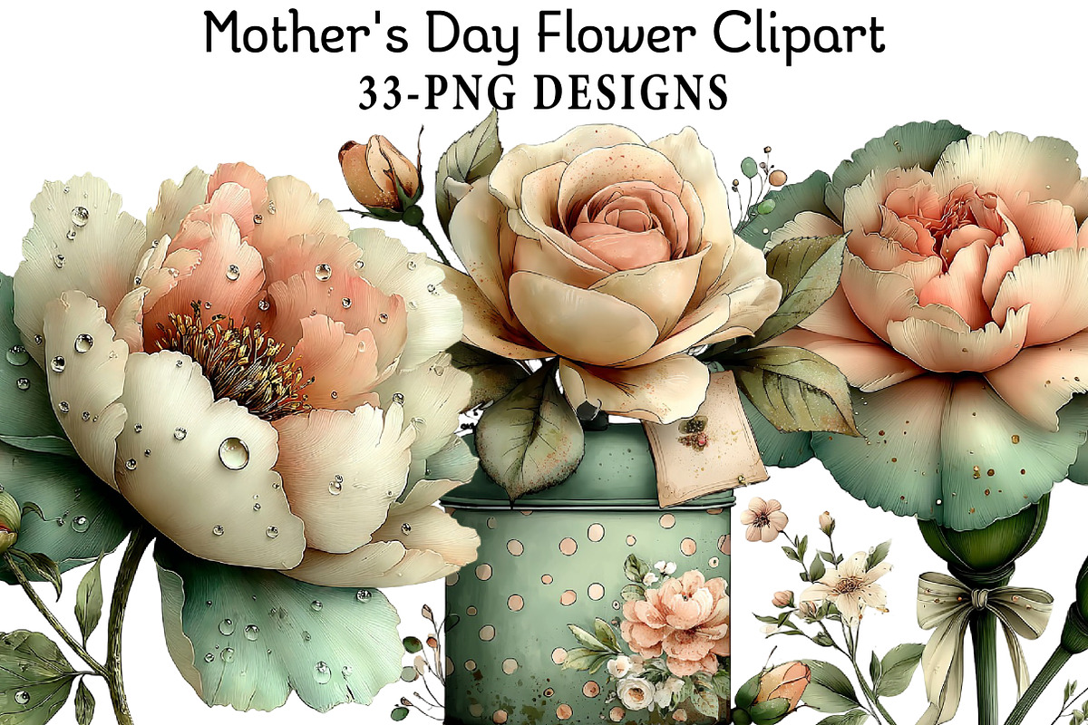 Mother's Day Flower Clipart, an Illustration by Daily.Designs (Photo 1 of 8)