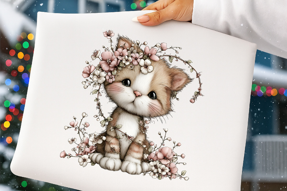 Whimsical Cat Clipart, an Illustration by Digital Artistic99 (Photo 9 of 9)