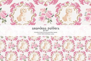 dog seamless pattern, a Pattern Graphic by Patishop Art
