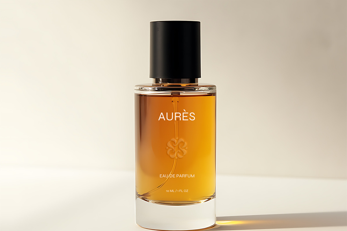 Minimalist Perfume Bottle Mockup, a Packaging Mockup by Reverie Mockups