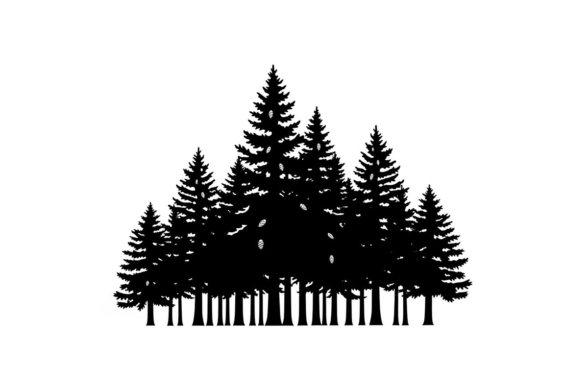 Woodland & Forest Tree Silhouettes B, an Illustration by jahid234 (Photo 11 of 41)