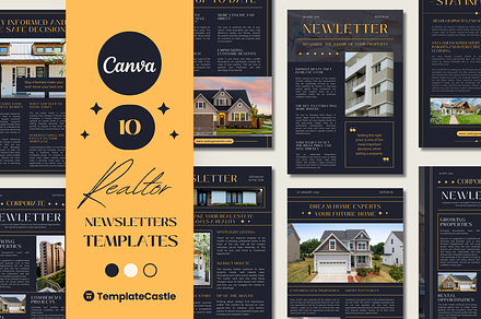 Realtor Newsletters Canva Templates