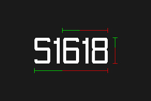 S1618 Display font