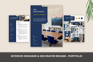 Interior designer resume portfolio