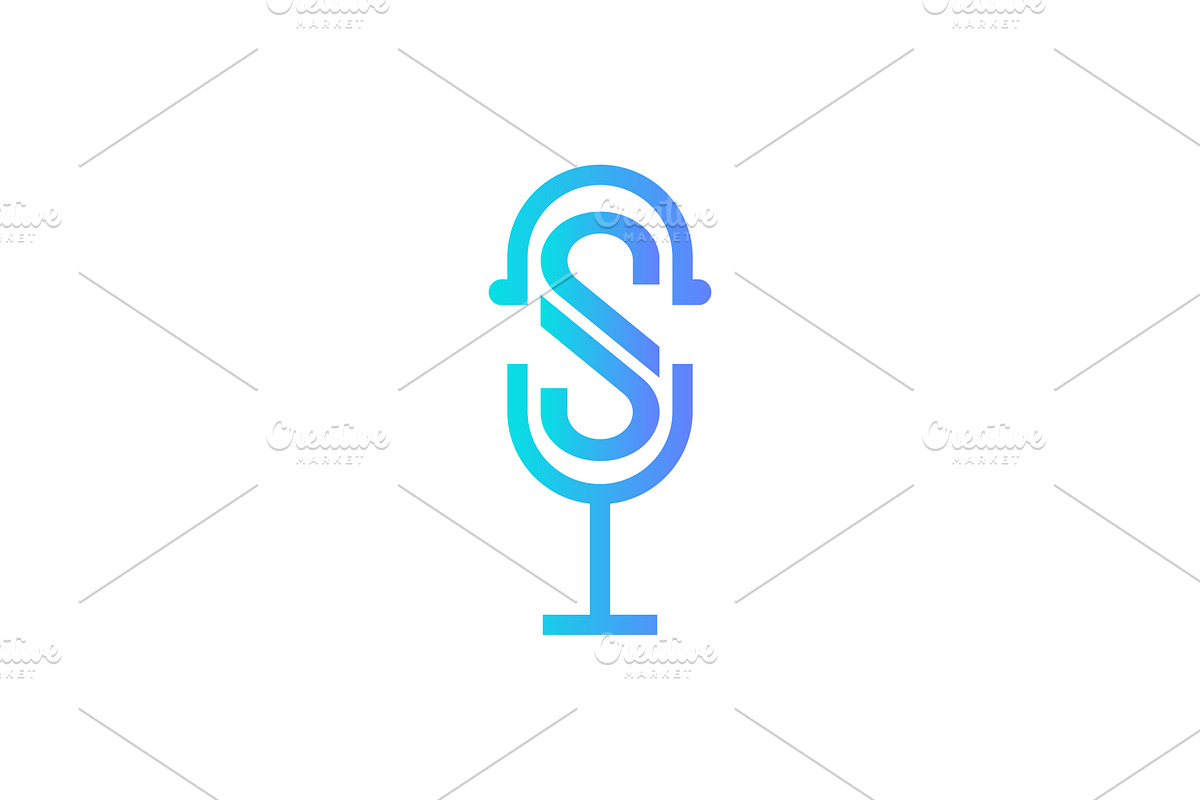 Microphone and S Logo Design, a Branding & Logo Template by GenesisCreativeCo (Photo 2 of 2)
