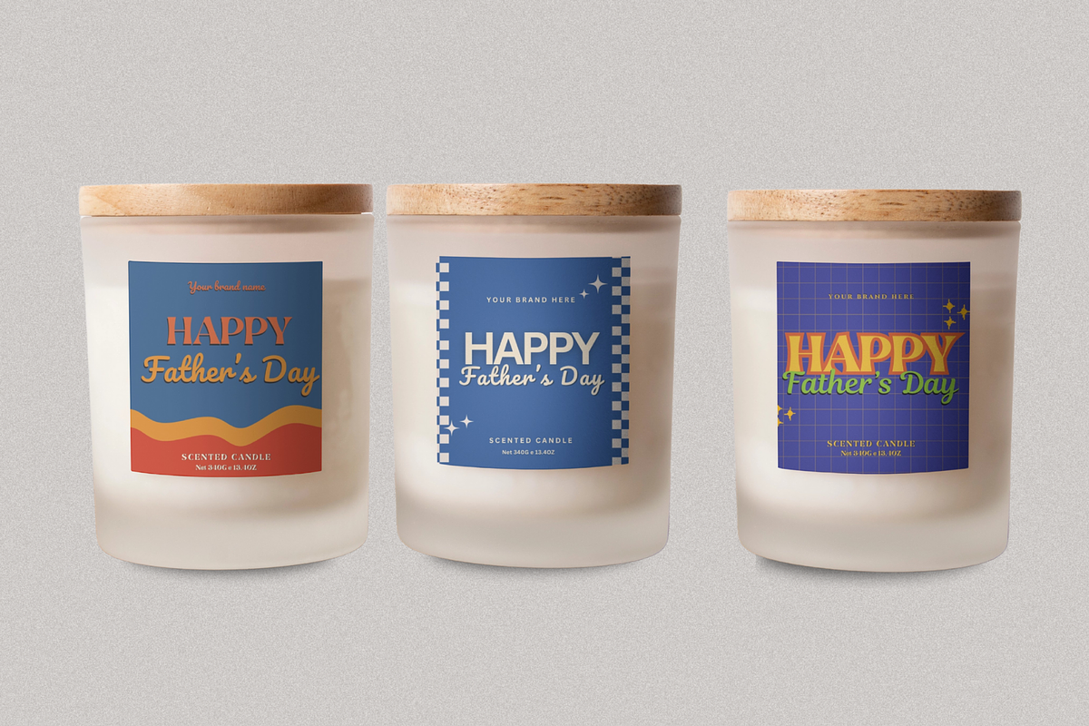 Father's Day Candle Label Template, a Branding & Logo Template by KnowyourLabel (Photo 1 of 5)