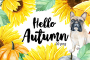 Watercolor Sunflower, an Illustration by Creative Shop (Thumbnail 1 of 4)