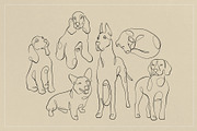 Dog - one line illustrations, an Animal Illustration by Anna.Klets (Thumbnail 5 of 12)