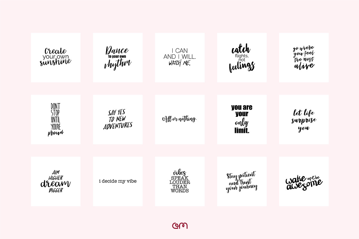 150 Quotes Bundle, a Social Media Template by AM Studio (Photo 5 of 15)