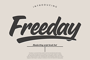Freeday, a Script Font by cocodesign (Thumbnail 1 of 7)