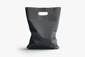 Black Die-cut Plastic Bag 3D Model