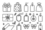 49 Christmas Packaging Gift Icons, an Outline Icon by adenpinkstore (Thumbnail 1 of 18)