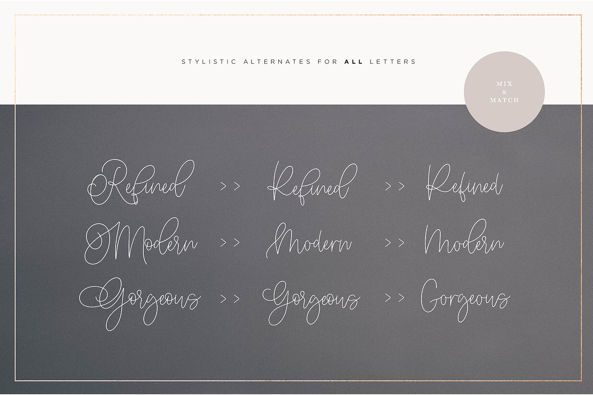 Somersette Script Font, a Script Font by The Styled Script (Photo 9 of 11)