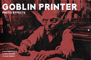 Goblin Printer - Halftone Effects, a Layer Style Add-On by Freezerondigital