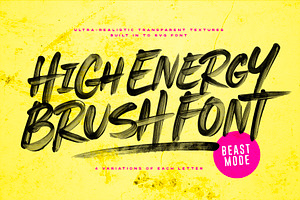 Beast Mode SVG Brush Font