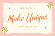 Make Unique Bold Calligraphy Font, a Script Font by Letterena Studios Script (Thumbnail 1 of 20)