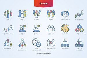 Teams And Values - Business Icons