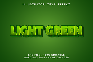 Light Green Text Effect Editable