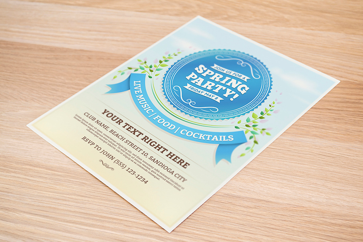 Spring Party Invitation, an Invitation Template by Mera Pixels (Photo 3 of 3)