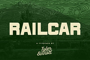 Railcar Display Typeface - %50 OFF, a Sans Serif Font by Tyler.nu Design Studio (Thumbnail 1 of 3)