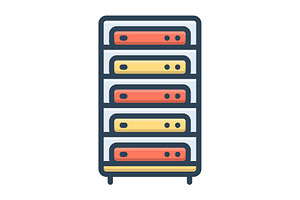 Server data color icon, a Duotone Icon by Creative priyanka