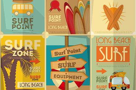 surfing posters collection