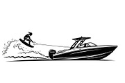 Water Ski Silhouette Vector Bundle, an Illustration by Designs_River (Thumbnail 48 of 51)