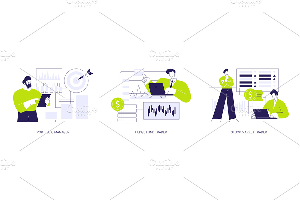 Stock market trade isolated cartoon, a Finance Illustration by Visual Generation