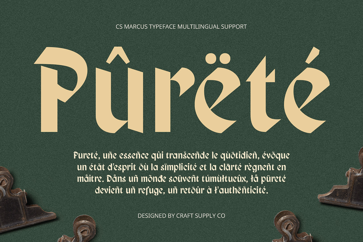 CS Marcus – Blackletter Font, a Blackletter Font by Craft Supply Co. (Photo 4 of 8)