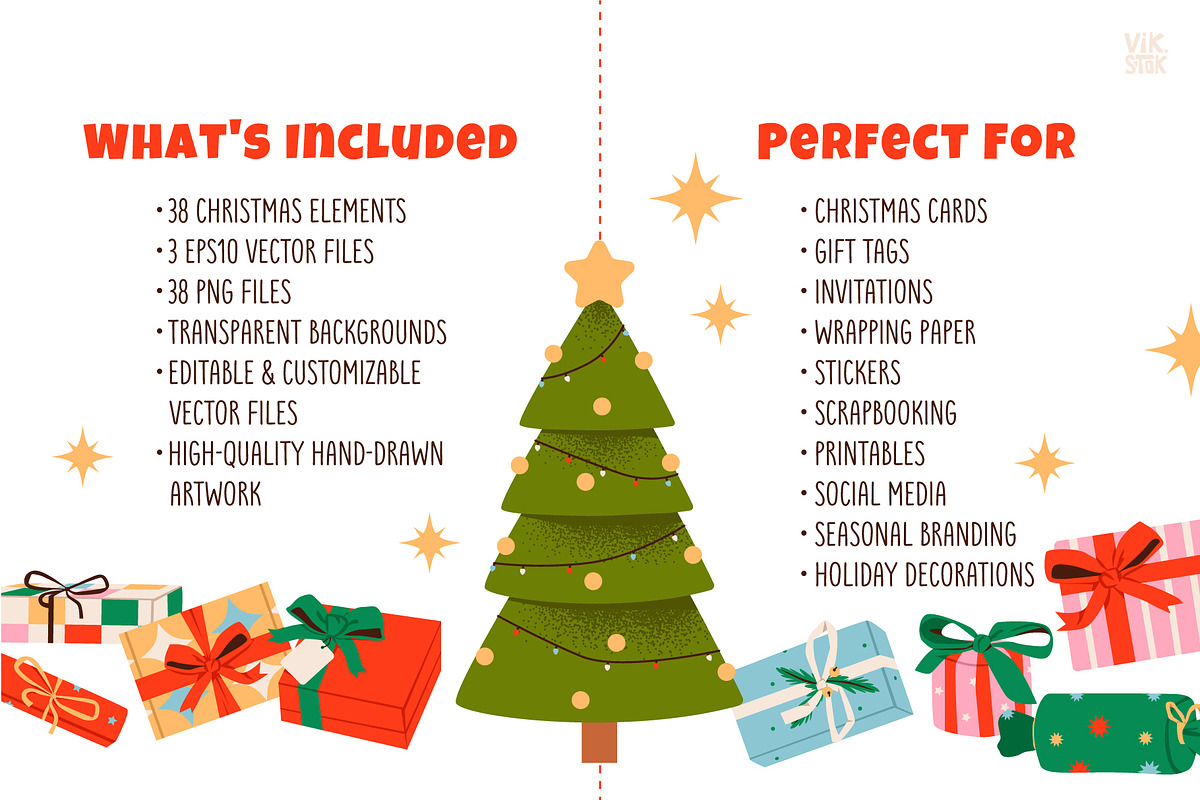 Christmas Decor Clipart Bundle, a Seasonal Illustration by vik.stock (Photo 8 of 8)