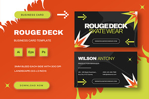 Rouge Deck - Business Card, a Business Card Template by StreaksideStd