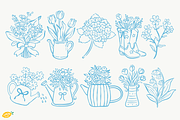 Floral Line Art PNG Bundle, an Object Illustration by LemonDesign (Thumbnail 2 of 4)