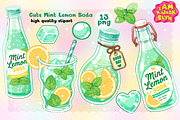 Cute Mint Lemon Soda Clipart PNG, a Food Illustration by K.JackArtwork (Thumbnail 1 of 4)