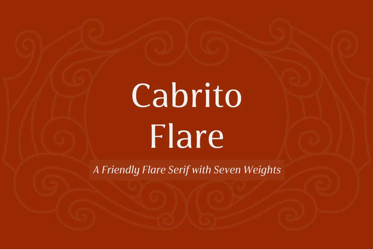Cabrito Flare, a Sans Serif Font by insigne (Photo 1 of 6)
