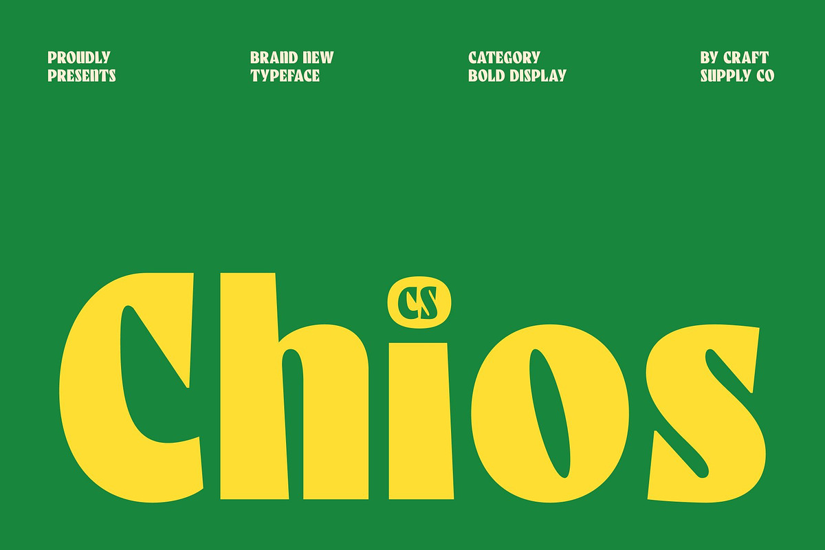 CS Chios – Bold Sans Serif, a Sans Serif Font by Craft Supply Co. (Photo 1 of 8)