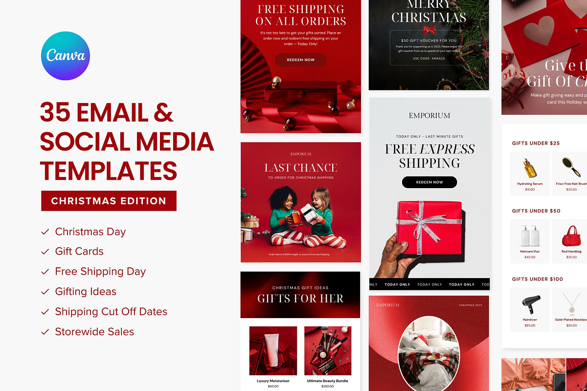 35 Email & Social Media Templates, an Email Template by The Ecommerce Creative (Photo 1 of 8)