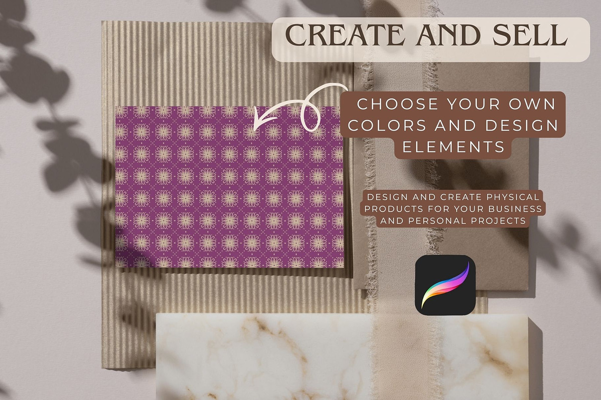Procreate Seamless Pattern Brush Set, a Brush Add-On by Studio Print Co. (Photo 9 of 13)
