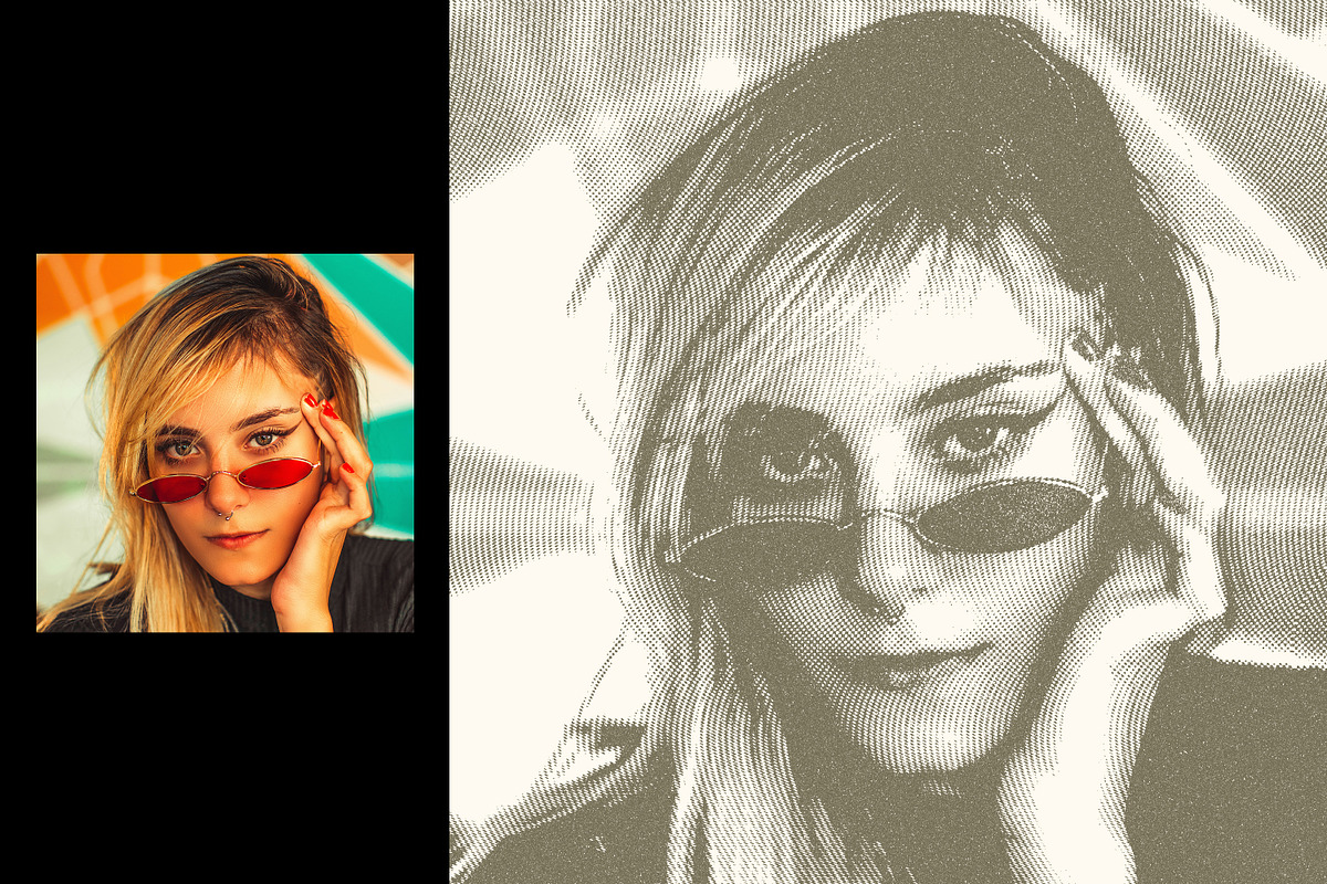 Grunge Halftone Portrait Effect, an Action Add-On by liptouse (Photo 5 of 8)