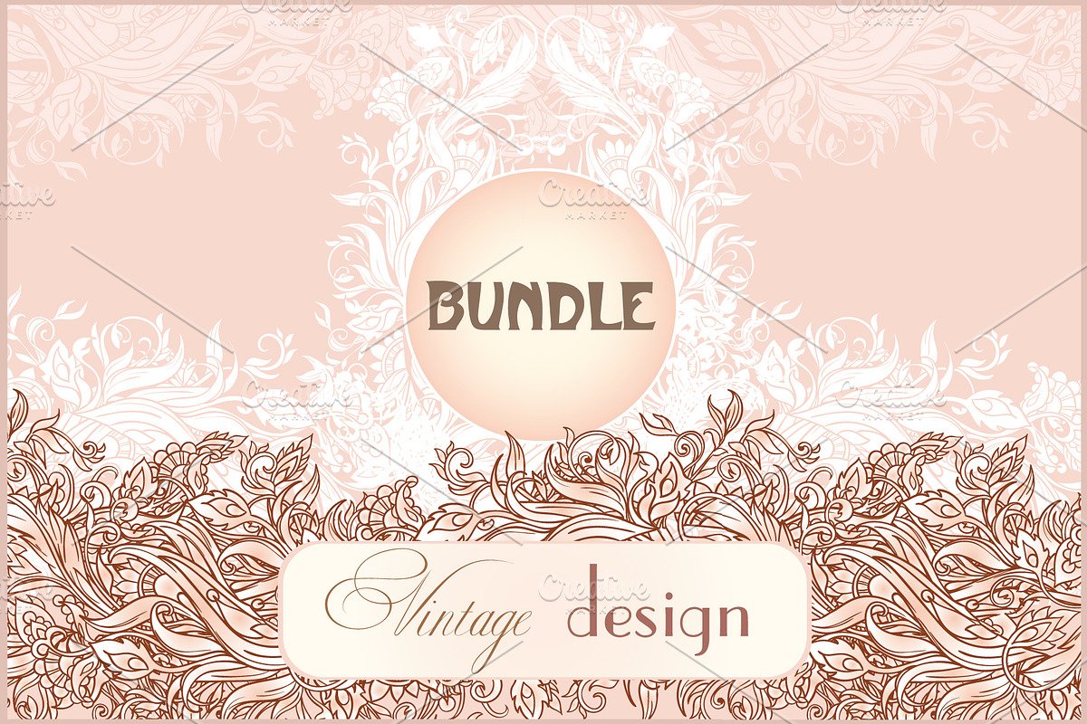 Sets of different vintage design, a Decorative Illustration by Astarta (Photo 1 of 7)