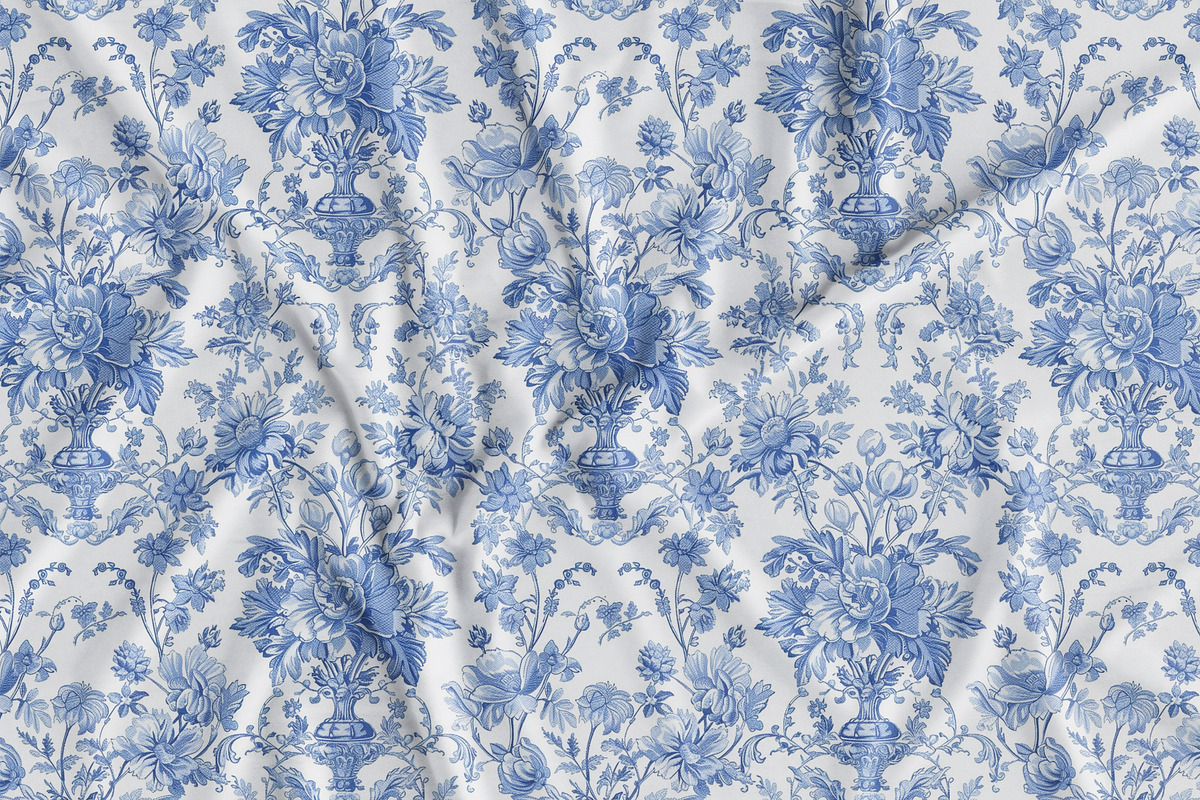 Floral Toile Print Design Patterns, a Pattern Graphic by Olya Creative (Photo 16 of 29)