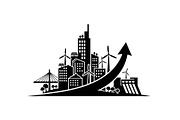 Eco Smart City Silhouettes, a Graphic by musafir_fashion (Thumbnail 6 of 12)