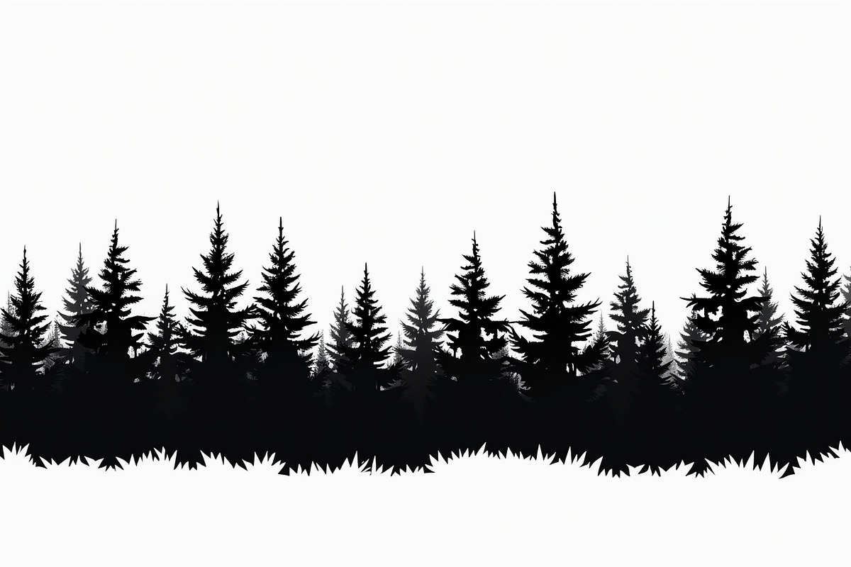 Pine Forest Silhouette Bundle, a Graphic by Creativeshirt (Photo 12 of 14)