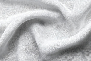 Natural white linen fabric draping, a Photo by Pavel_design
