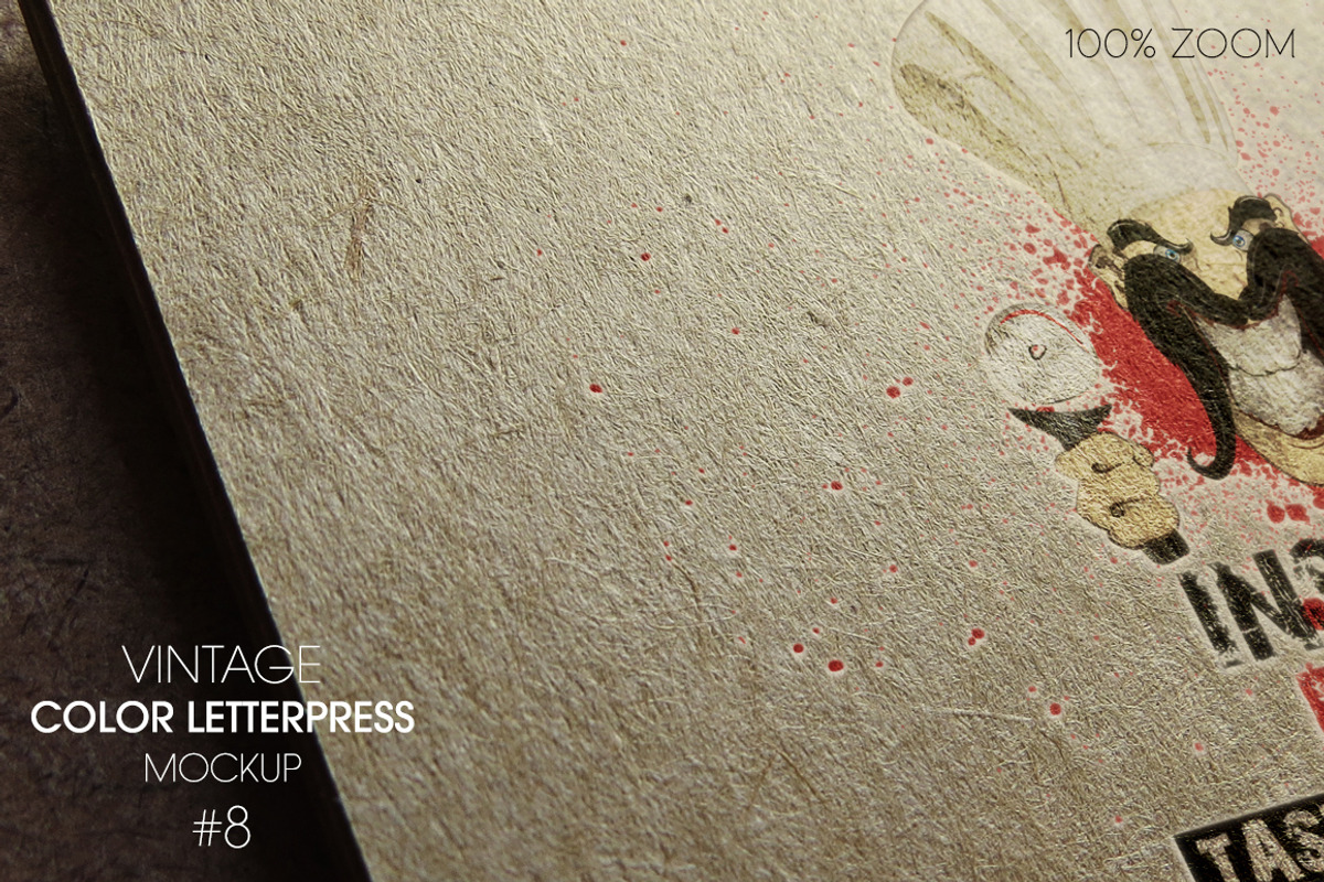 Vintage Color Letterpress Mockup, a Mockup by LuisFaus (Photo 2 of 2)